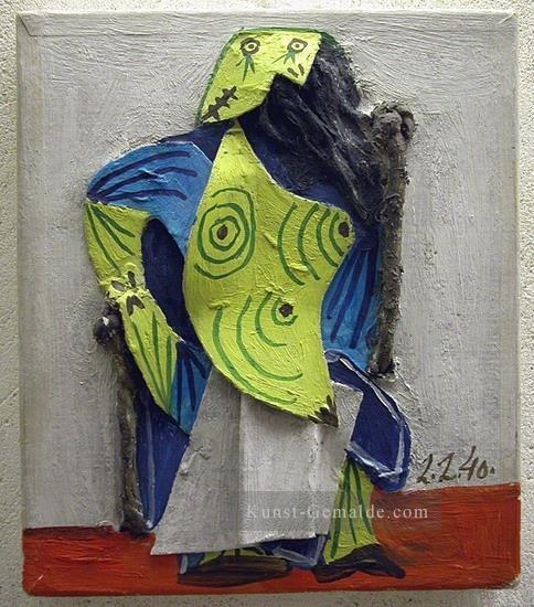 Frau sitzen dans un fauteuil 3 1940 kubist Pablo Picasso Ölgemälde